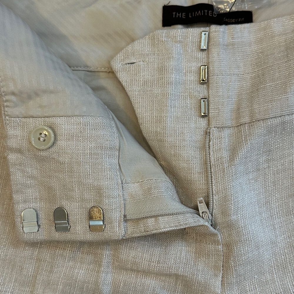 The Limited Cassidy Fit Beige Shimmer Pants - 8R Lined - Picture 15 of 16